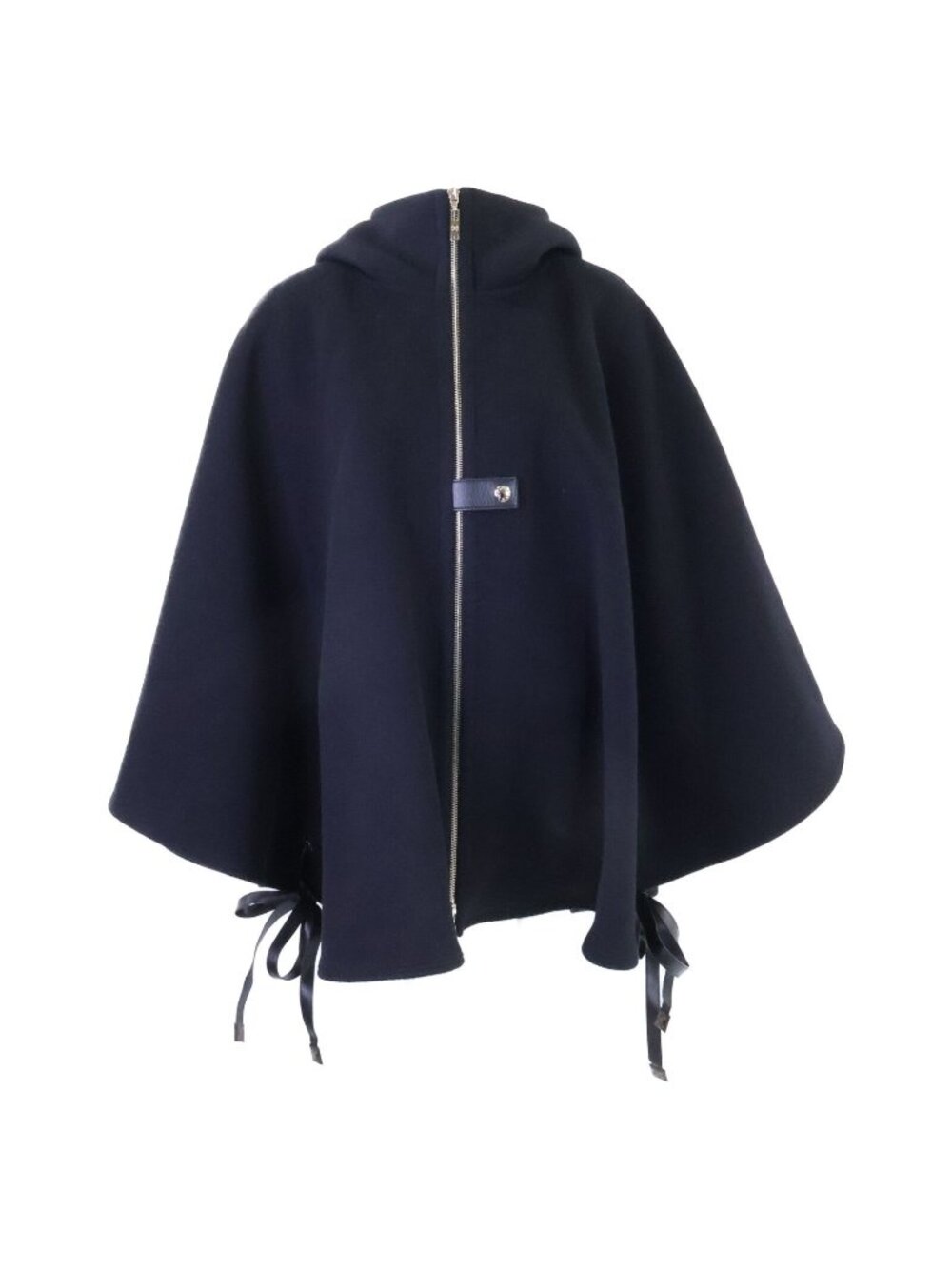 Louis Vuitton Lining Monogram Silk Blend Wool Hoody Cape 40